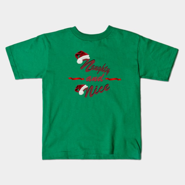 Naughty and Nice Kids T-Shirt by KJKlassiks